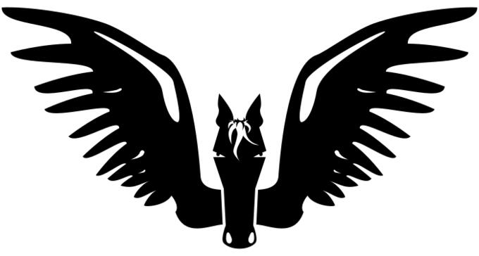 Winged horse silhouette