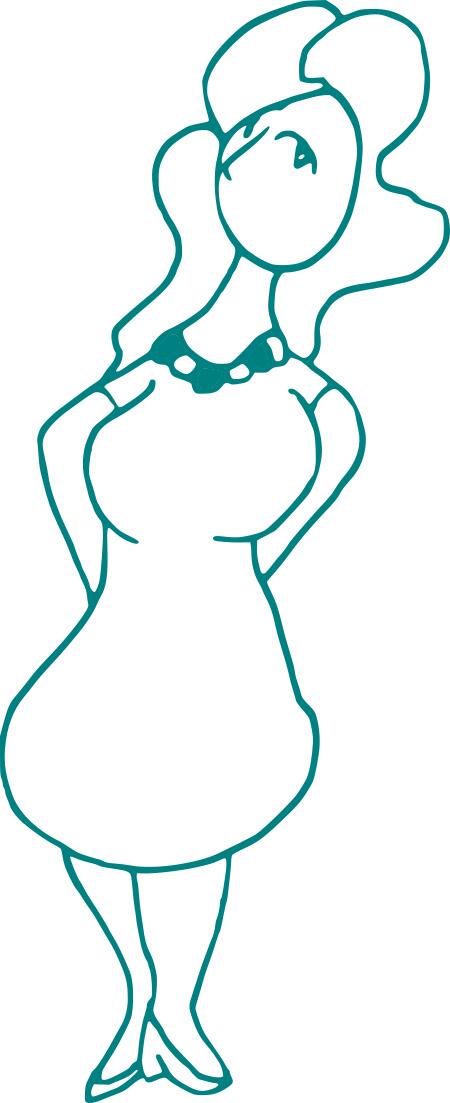 Cartoon figure woman