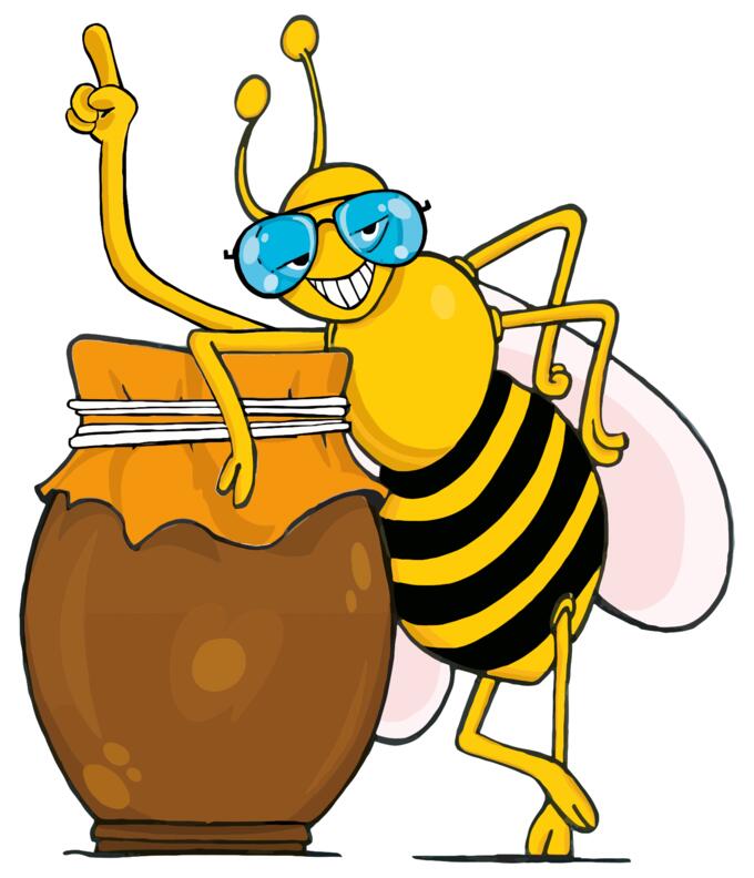 Grinning honey bee