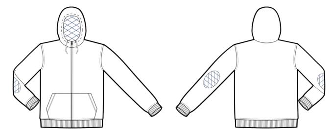 Hoodie template vector image