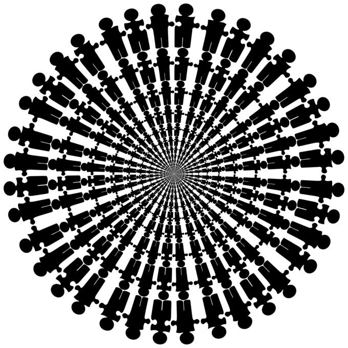 People puzzle vortex