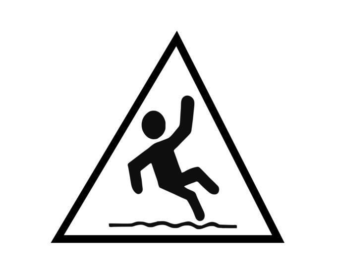 Wet floor caution symbol