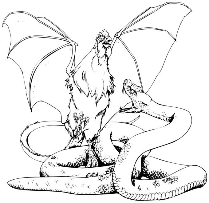 Snake and hen monster