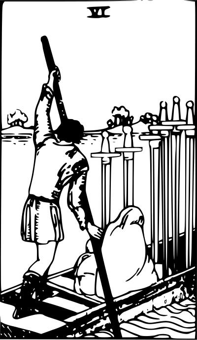 Six of swords occult card