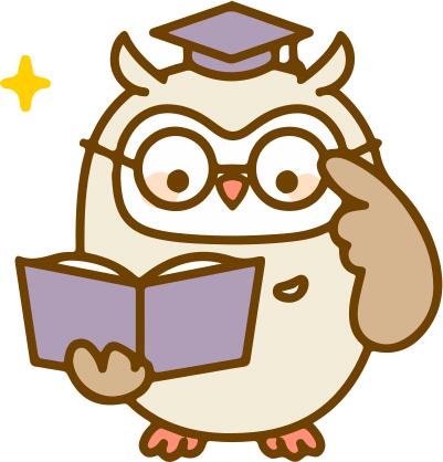 Owl with book