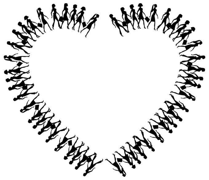 Woman in heart