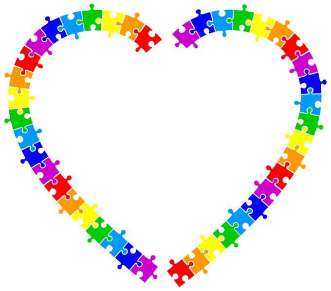 Puzzle pieces heart