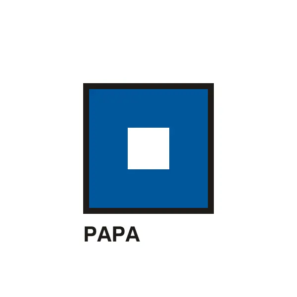 Nautical P letter flag