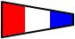 Three-colored signal flag