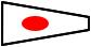 Japanese flag outlined