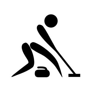 Curling pictogram vector silhouette