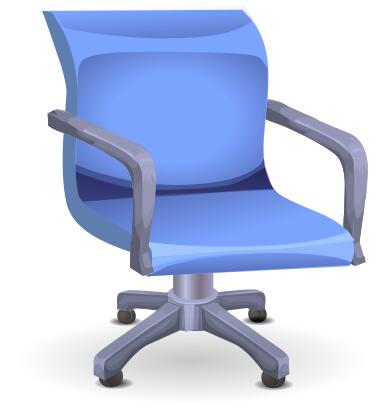 Blue office chair