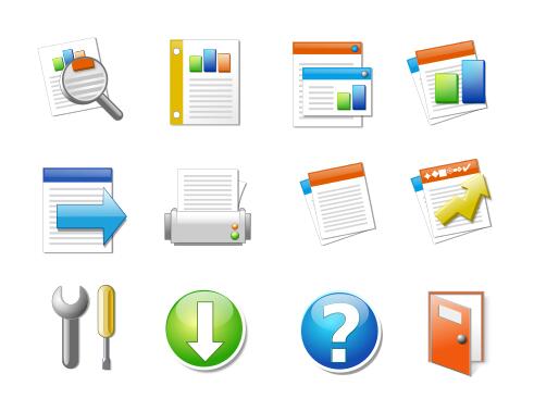 Icon set office Candy