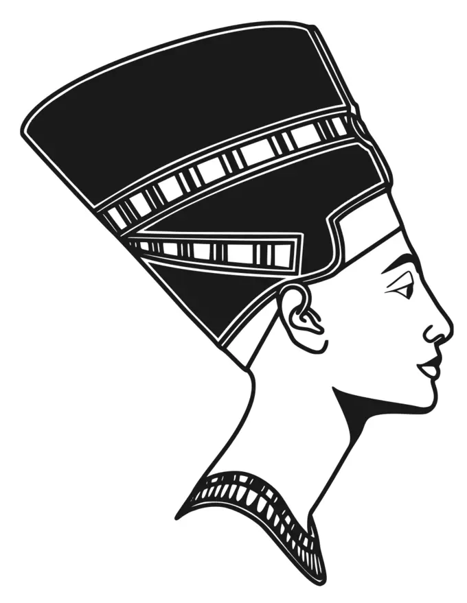 Nefertiti vector drawing