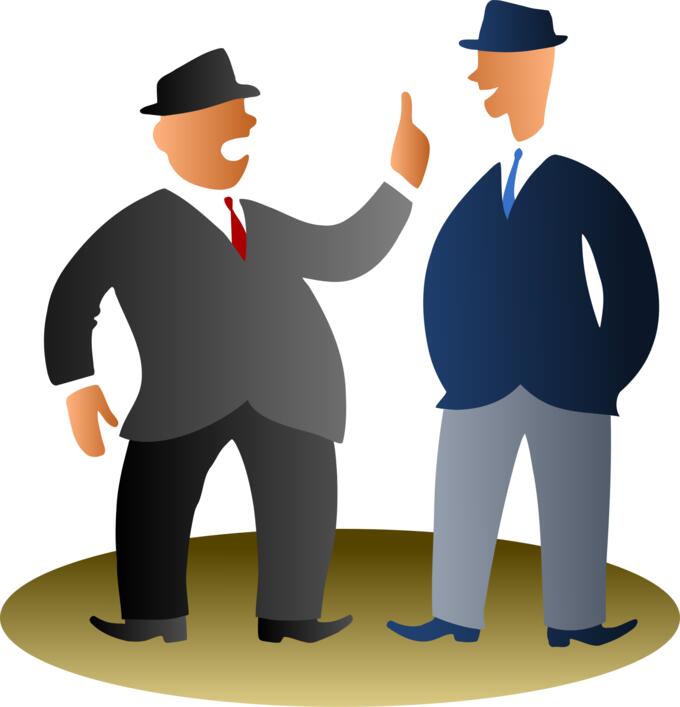 Two office guys standing vector image