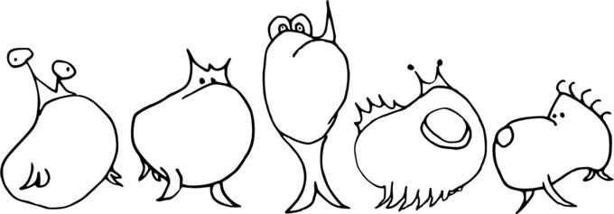 Cartoon characters sketch