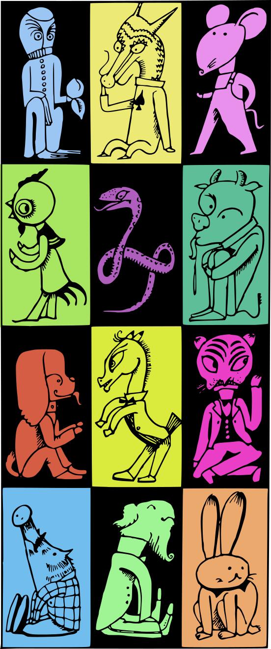 Chinese zodiac symbols