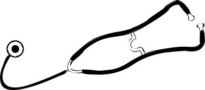Stethoscope vector silhouette