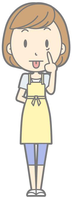 Housewife with facial expression