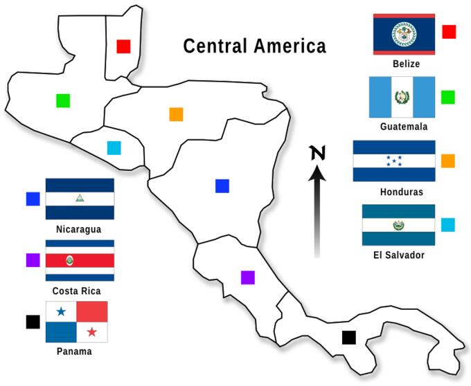 Central America info-graphic