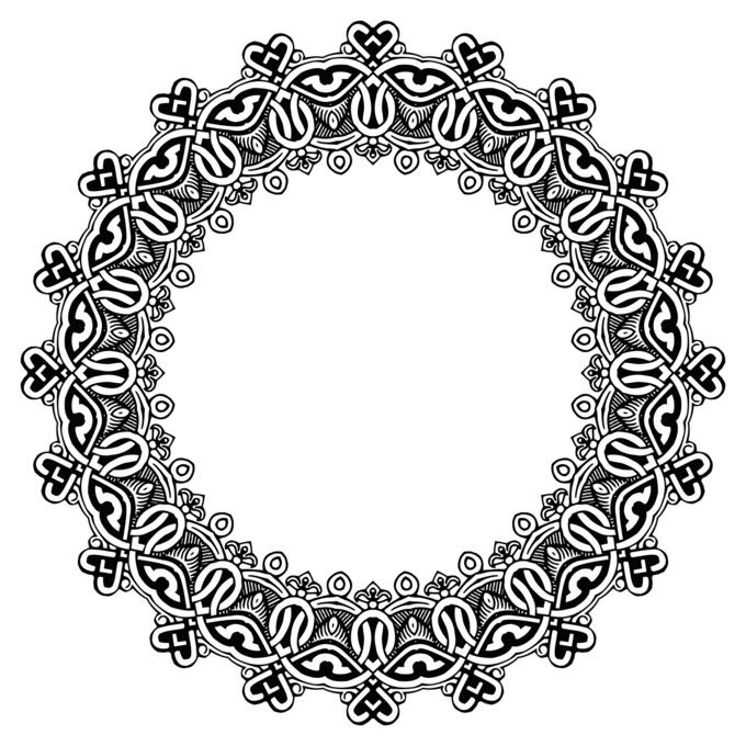 Vintage round symmetric frame