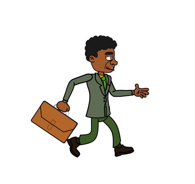 Businessman going to work