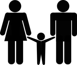 Family restroom vector icon