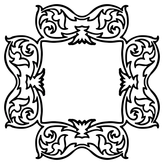 Stylish empty picture frame