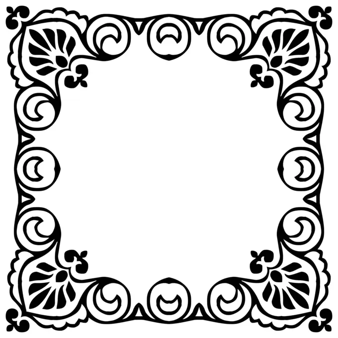 Empty square picture frame