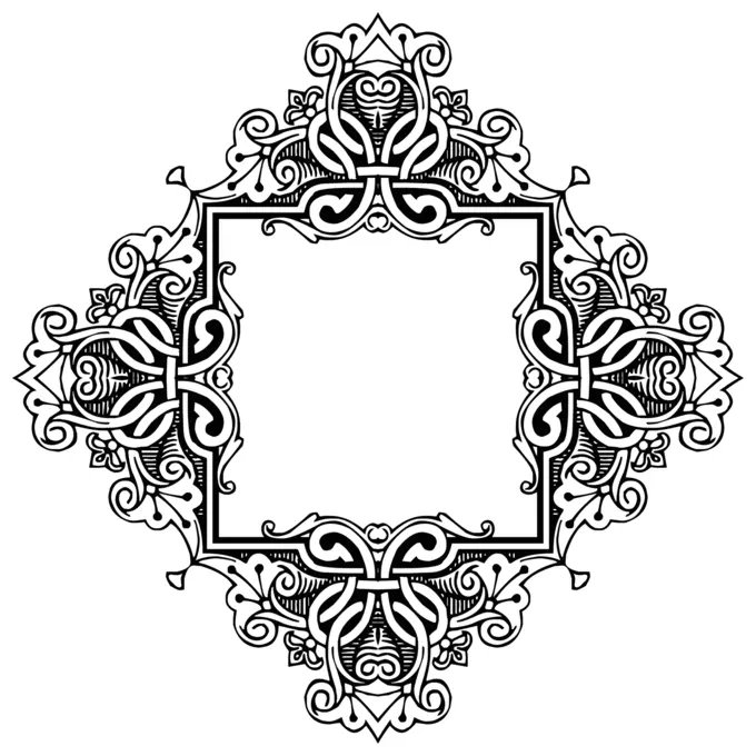 Empty botanical frame