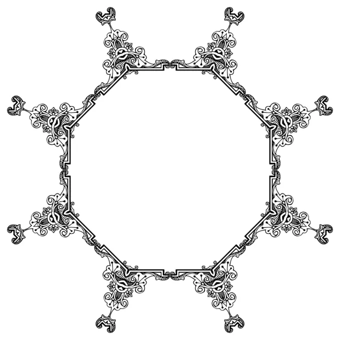 Floral starry border