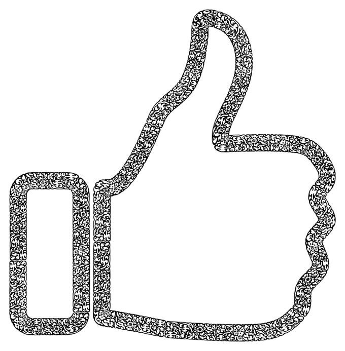 Floral thumbs up image