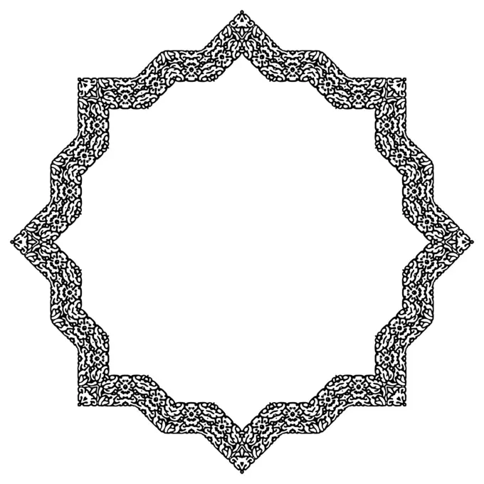 Star with flowers drawing