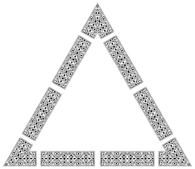 Triangular photo border