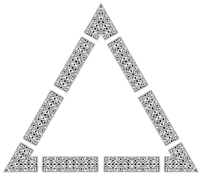 Triangular photo border