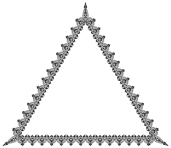Triangular decorative frame image