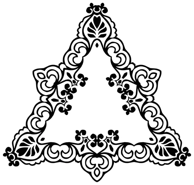 Triangular decorative border