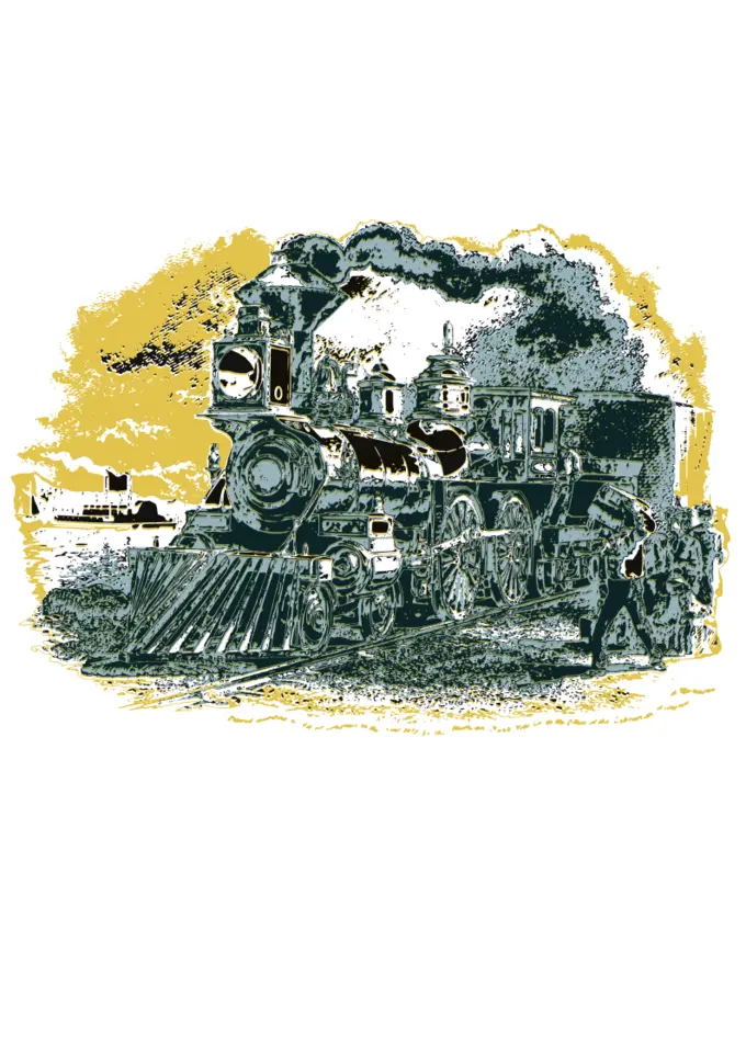 Vintage locomotive vector image