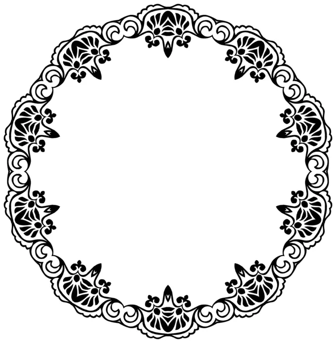 Botanical frame silhouette