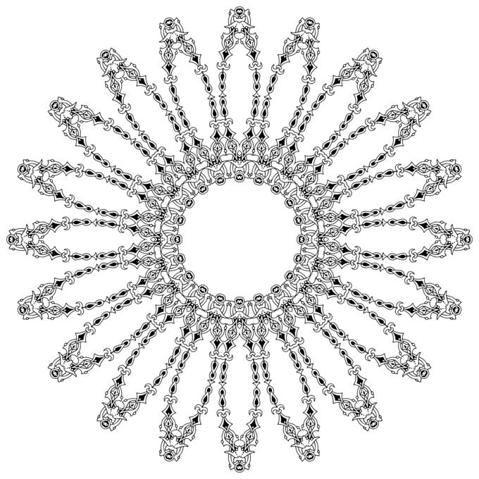 Floral sun vector image