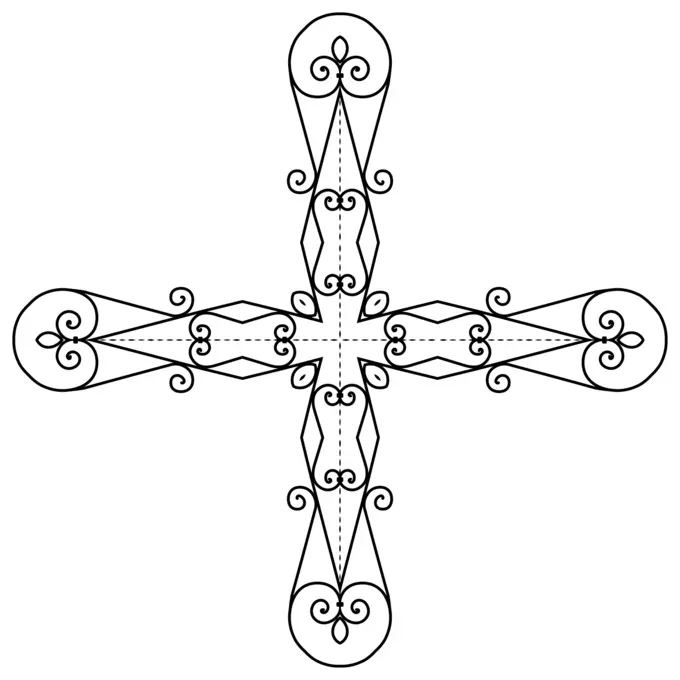 Decorative geometrical cross