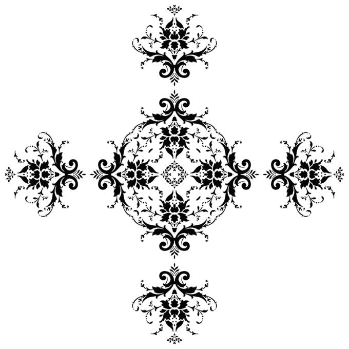 Floral cross decoration