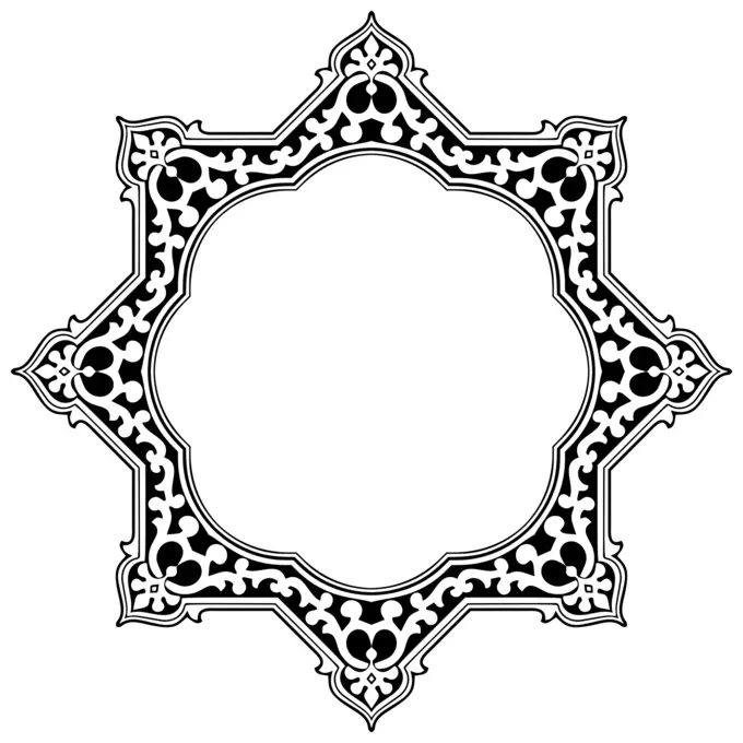 Vintage decorative ornamental photo support