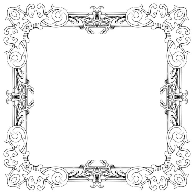 Flourish vector image frame