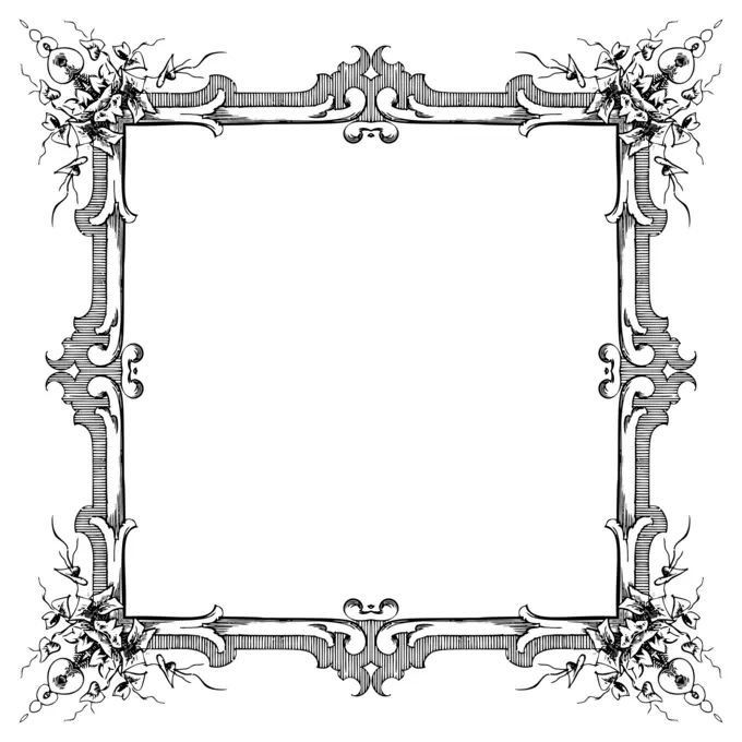 Frame with floral corners