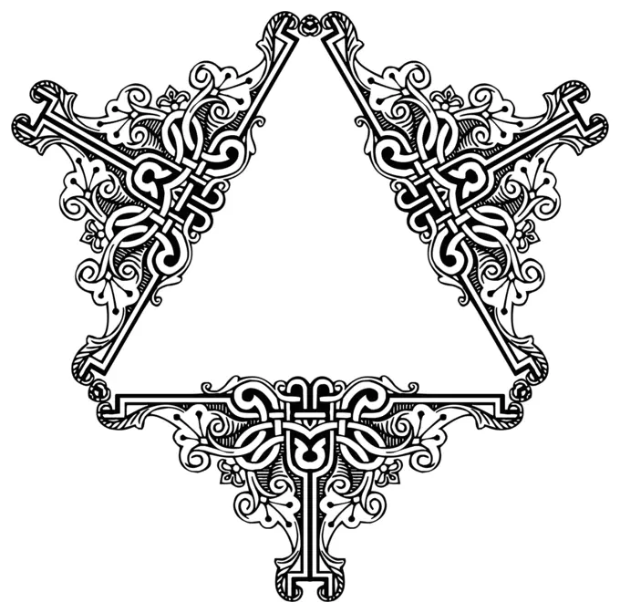 Botanical decoration on mirror frame