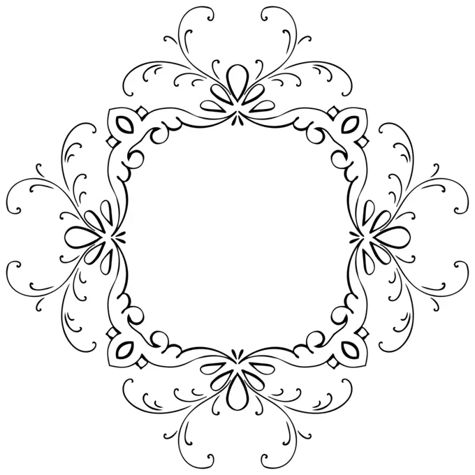 Vintage calligraphic flourish frame vector image