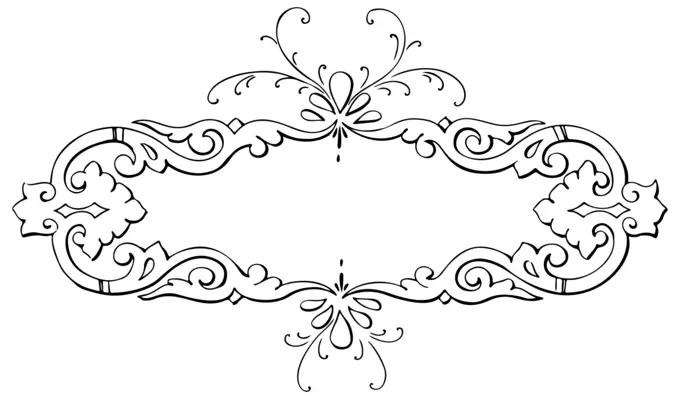 Vintage calligraphic frame