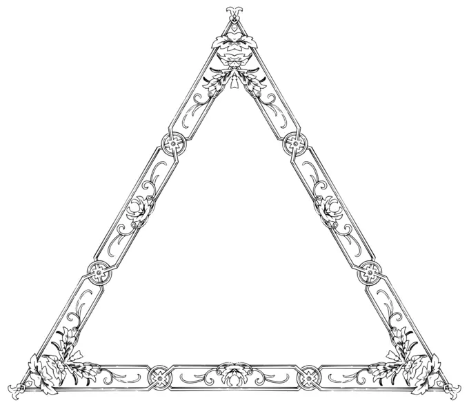 Triangular floral frame