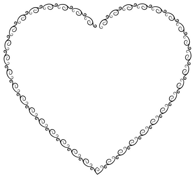 Vintage flourish heart